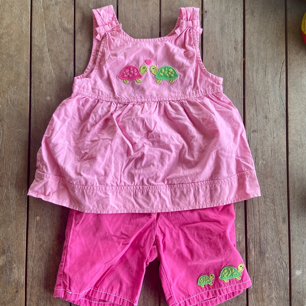 Gymboree Girl Sz 3T 2-pc 🐢 set Tank & Shorts EUC